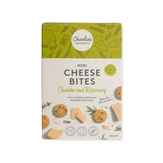 Charlie's Fine Food Co Cheddar and Rosemary Mini Cheese Bites 100g